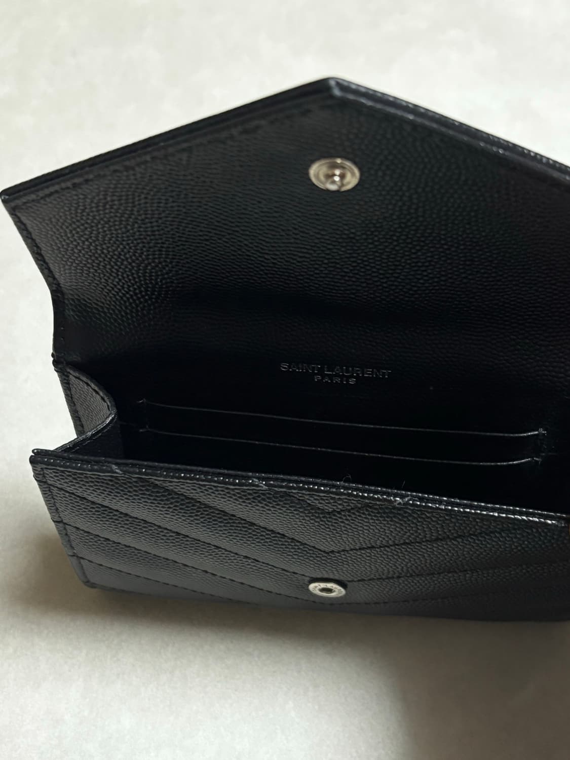 생로랑 카드지갑 블랙 (은장) 상품이미지5