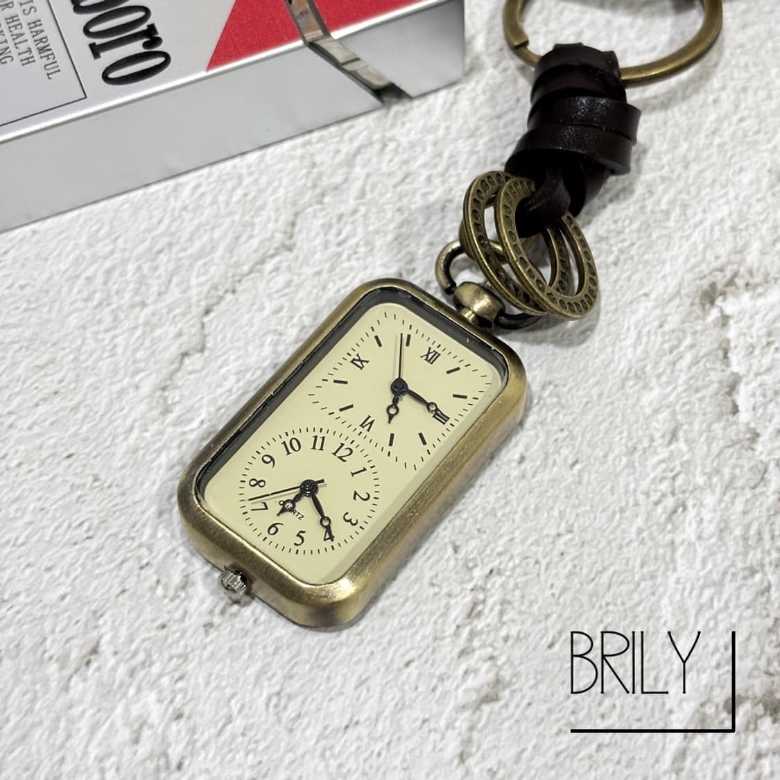 [Unisex] TIME 말보로 재떨이 쿼츠 시계 빈티지 키링 열쇠고리 상품이미지3
