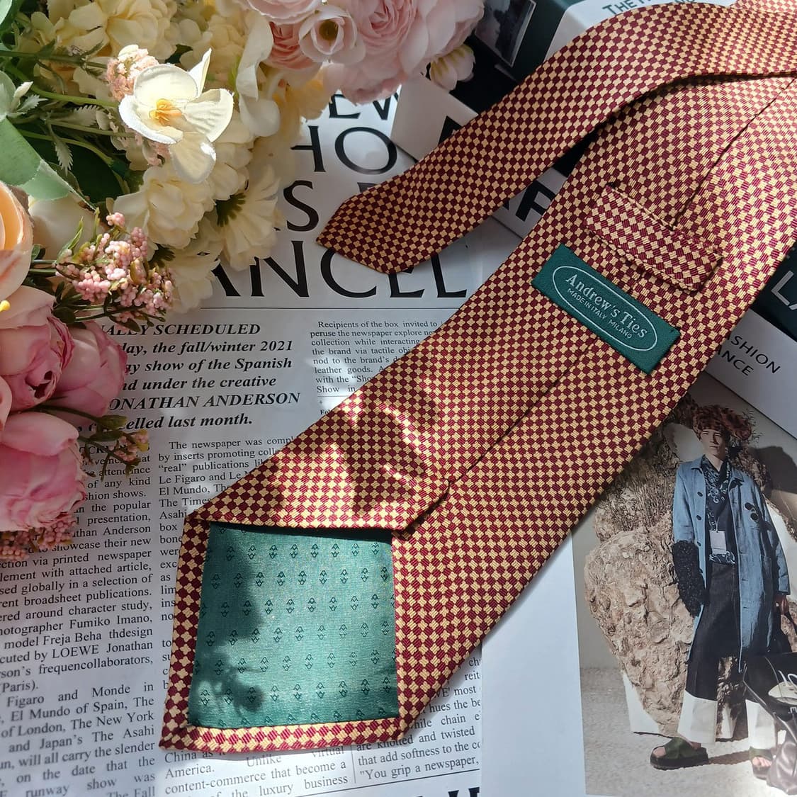 앤드류스타이 실크 브라운 패턴 넥타이 10cm A+등급 E920
 상품이미지5