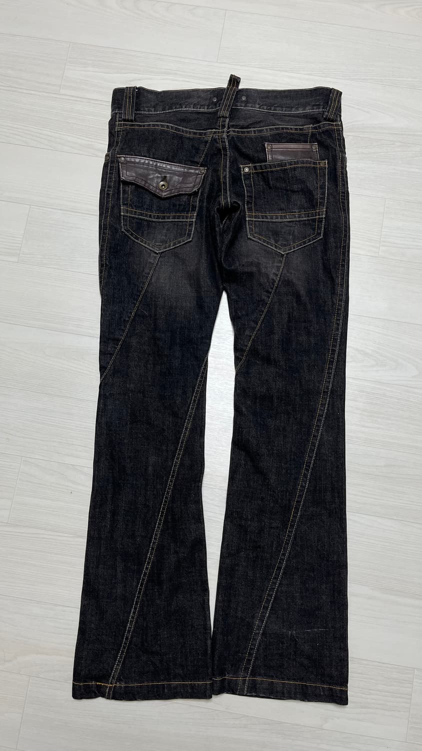 미셀클랑 부츠컷 레더포켓 팬츠 46 상품이미지2