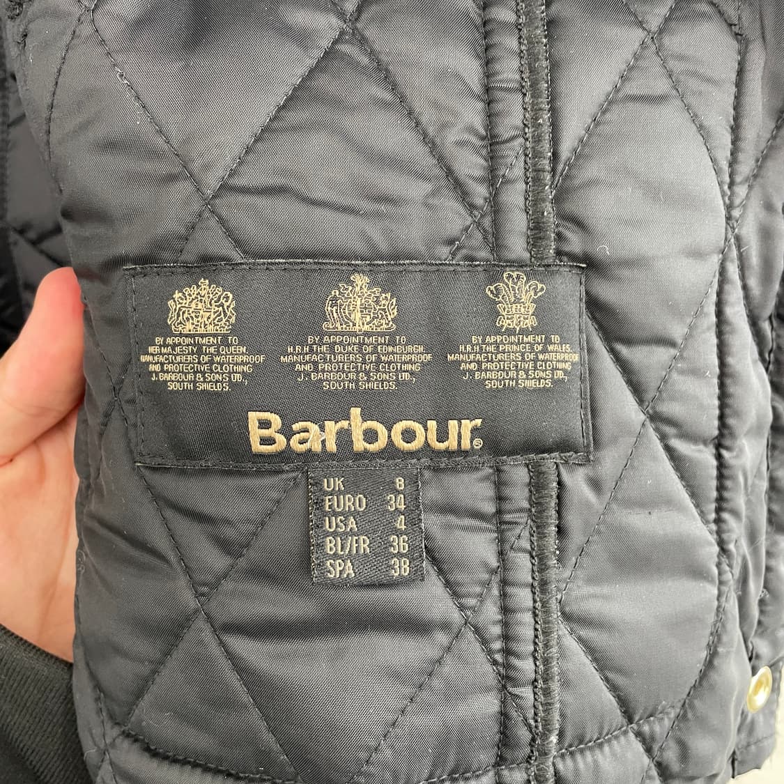 W 바버 퀼팅 인터네셔널 자켓 블랙 벨트 여성 상품이미지10