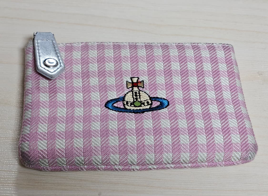 비비안웨스트우드 카드 체크무늬 코튼 지갑/월렛 상품이미지1