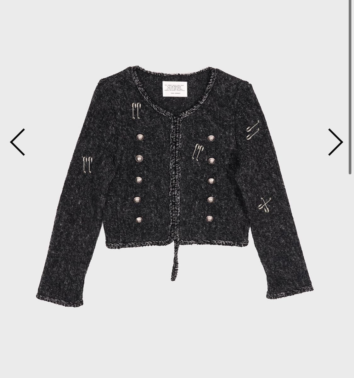 데어드 더블 버튼 니트 가디건 상품이미지3