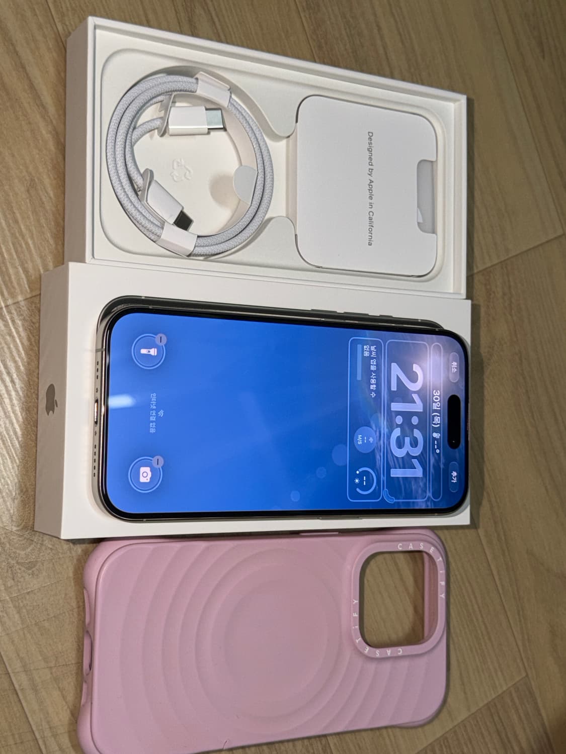 애플 아이폰15pro화이트256G+케이스티파이 실버프로휴대스마트핸드폰풀박 상품이미지8