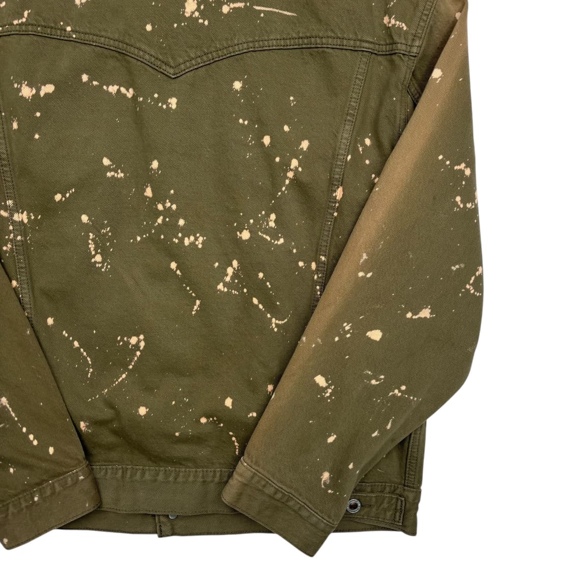 리바이스 실버탭 타이다이 카키 데님 트러커 자켓 M 상품이미지6