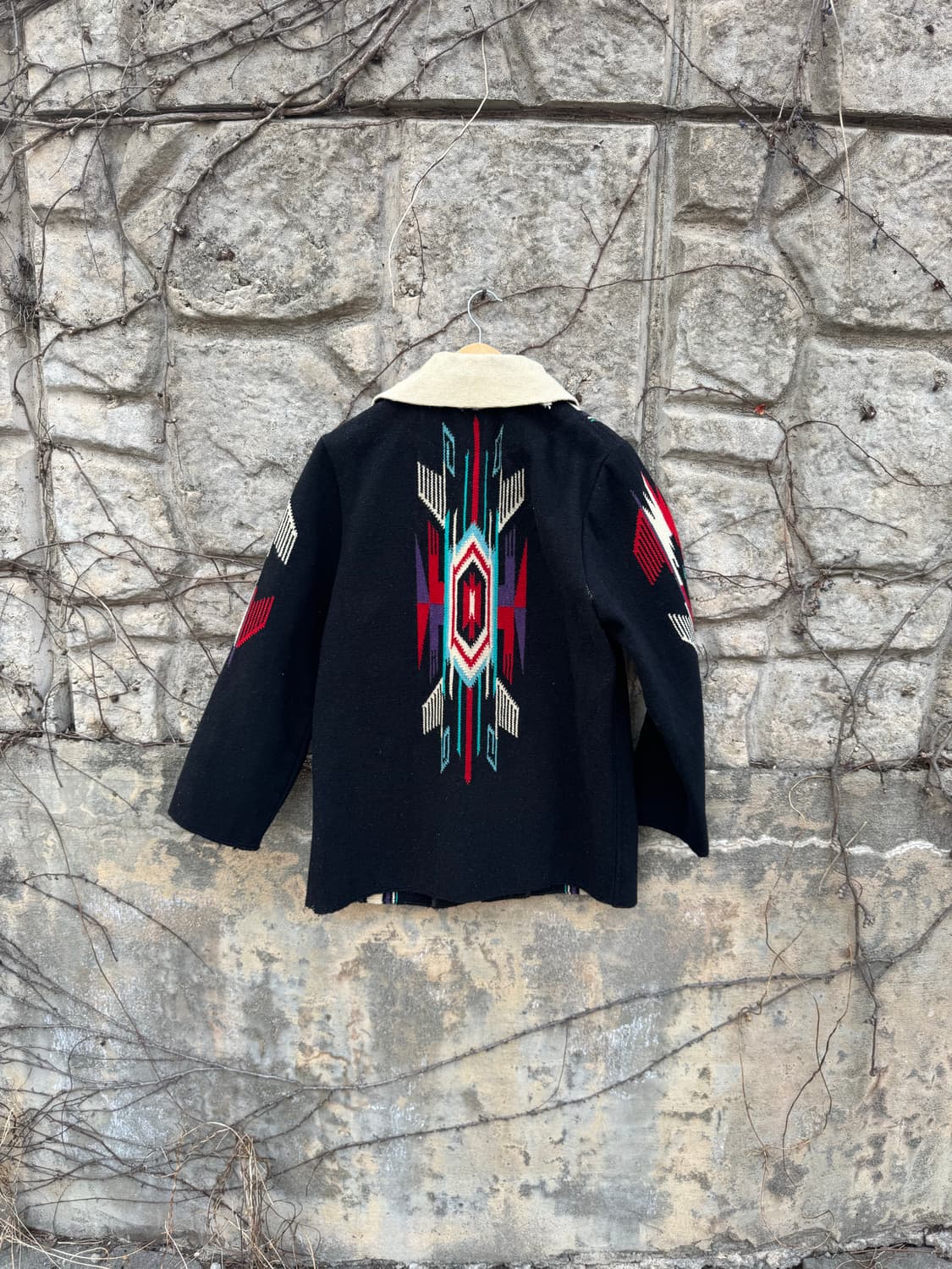 인디언 모터사이클 빈티지 핸드 우븐 울 오르테가 치마요 자켓 상품이미지2