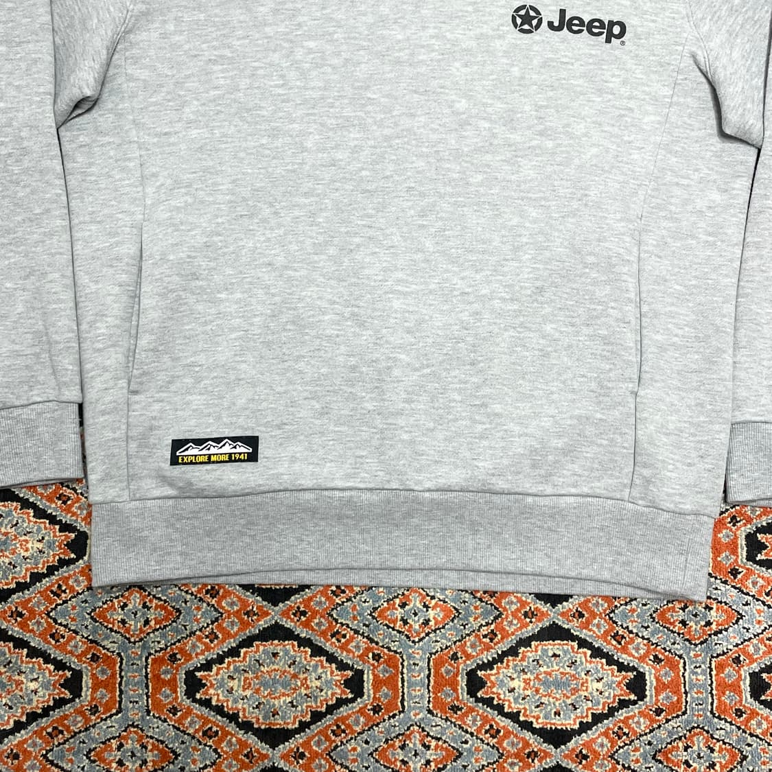 지프 그레이 기모 후드티셔츠 남성XL 상품이미지3