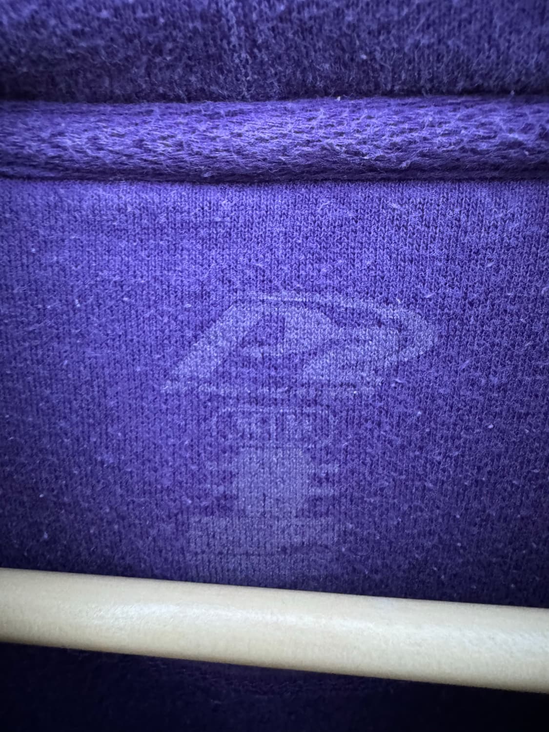 P2 usa 빈티지 러셀 컬리지 자수 후드티 후드 m 퍼플 상품이미지5