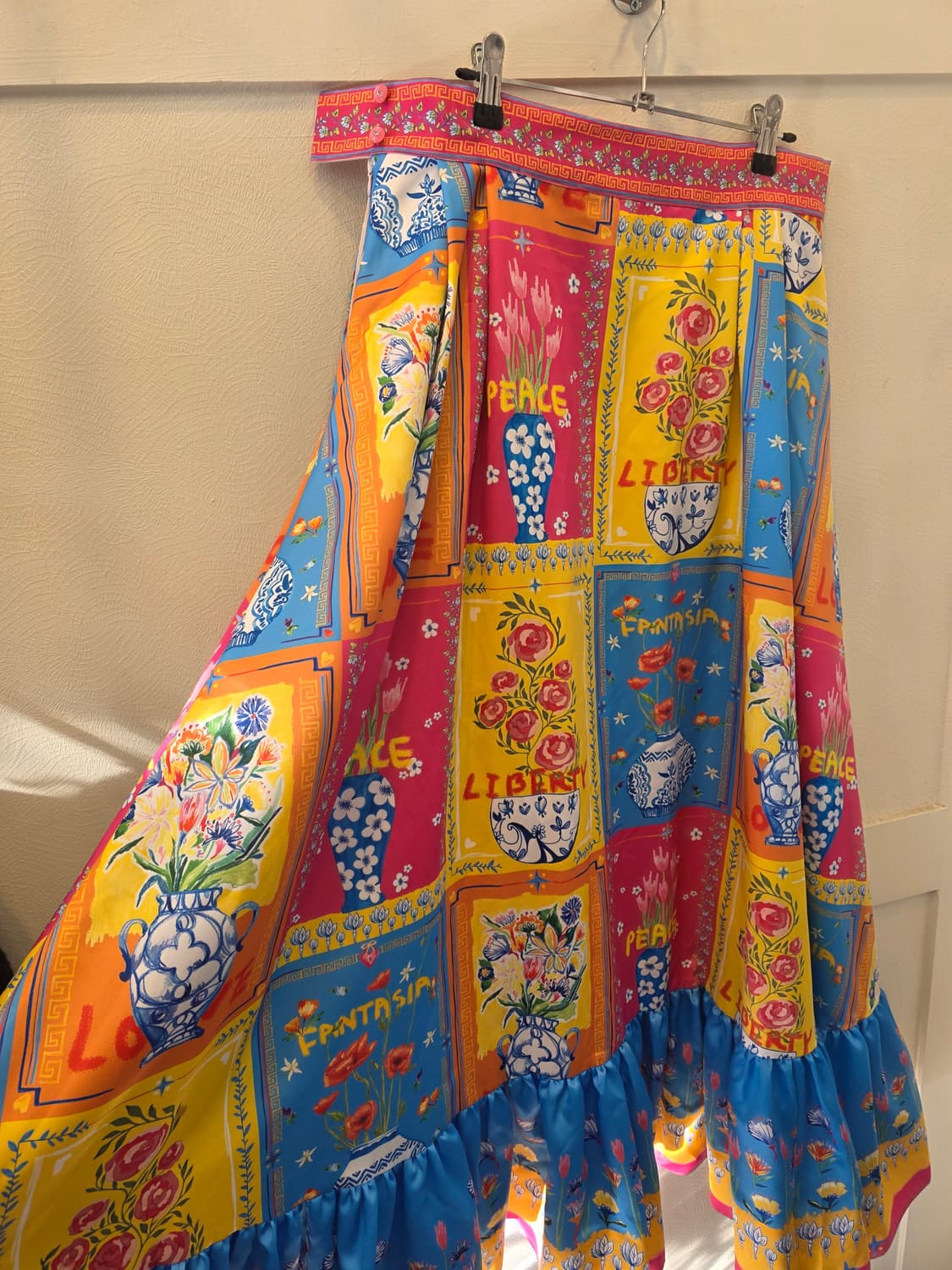 정희진 패턴 롱 스커트 플라워/도자기 프린팅 상품이미지3