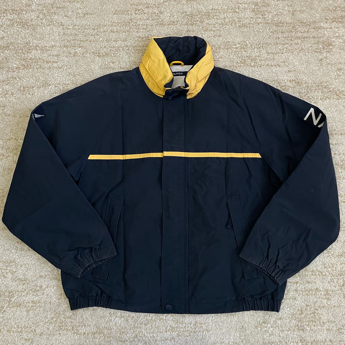 [M] 00s 노티카 빅로고 올드스쿨 윈드브레이커 바람막이 집업 자켓 상품이미지1
