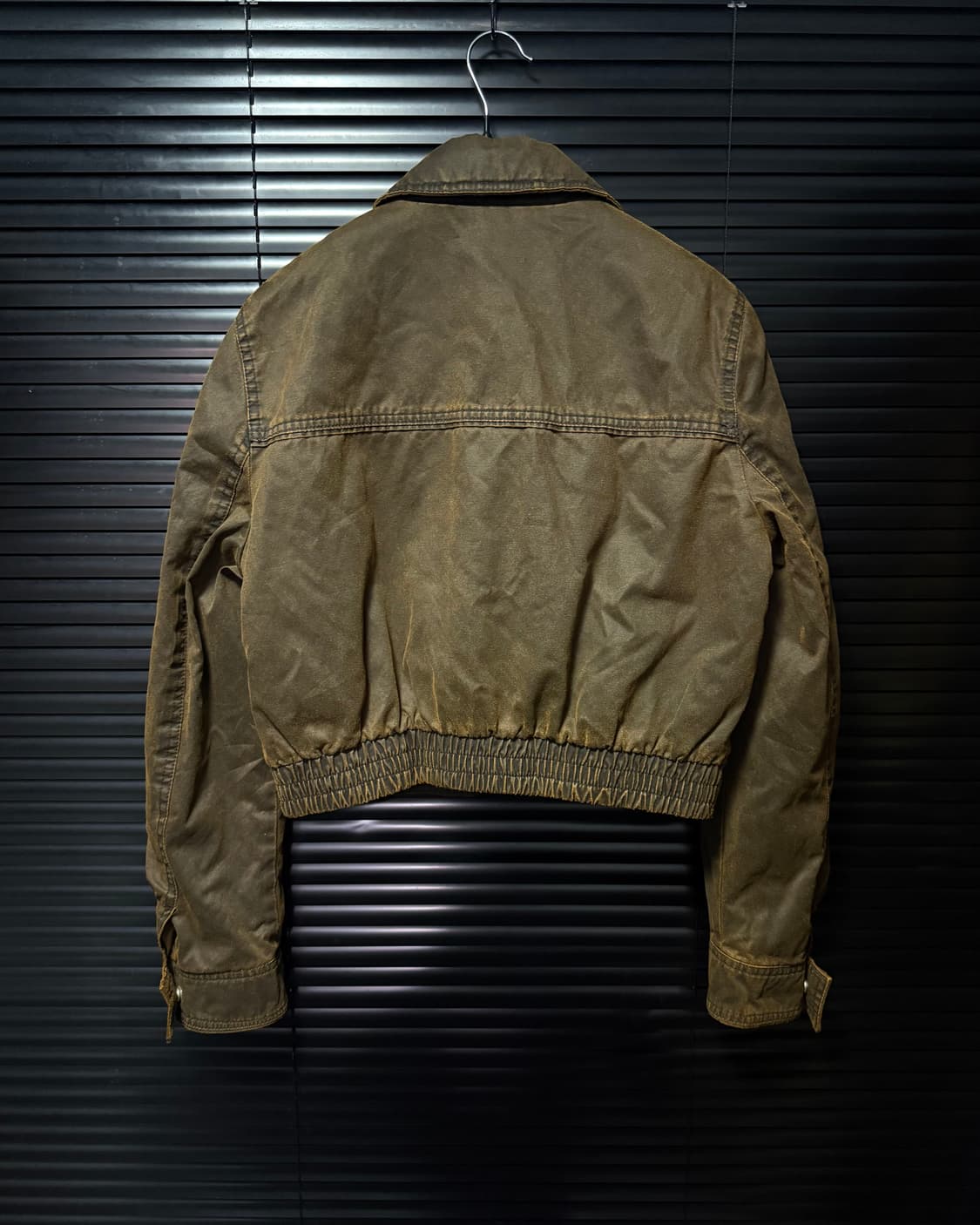 자라 왁스드 워시드 워싱 레더 가죽 브라운 빈티지 크롭 점퍼 항공 ma1 상품이미지5