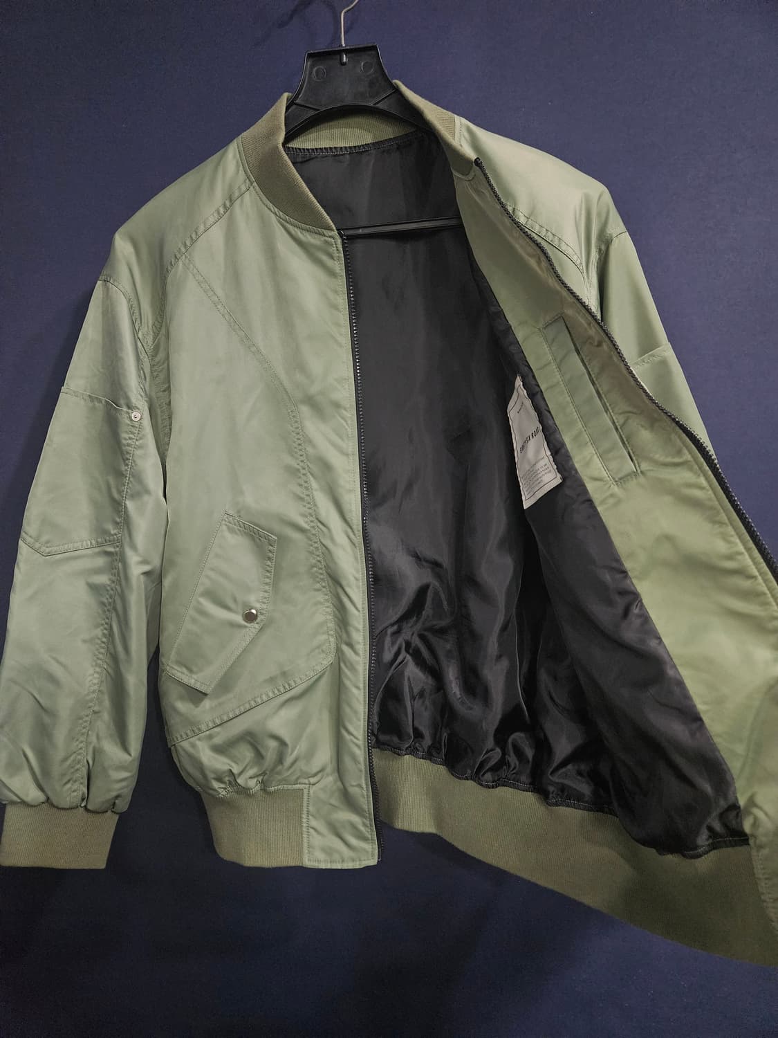 에이티 식스 로드 카키 남성 세미오버핏 100 항공점퍼 자켓  상품이미지8