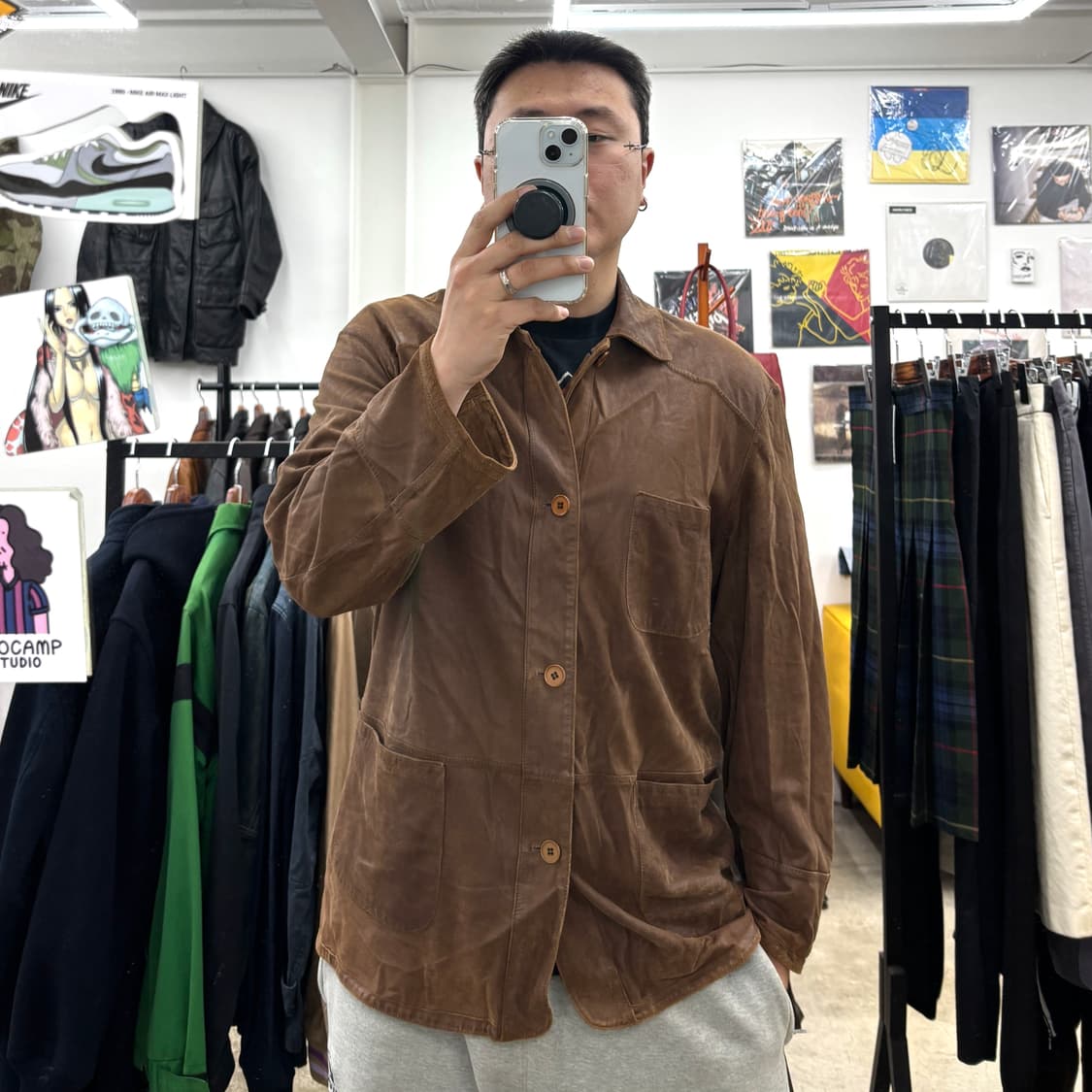 90's Pierotucci 리버시블 레더 자켓 상품이미지3