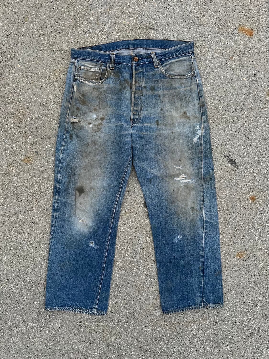 70s USA 빈티지 리바이스 501 66후기 셀비지 데님 팬츠 상품이미지1