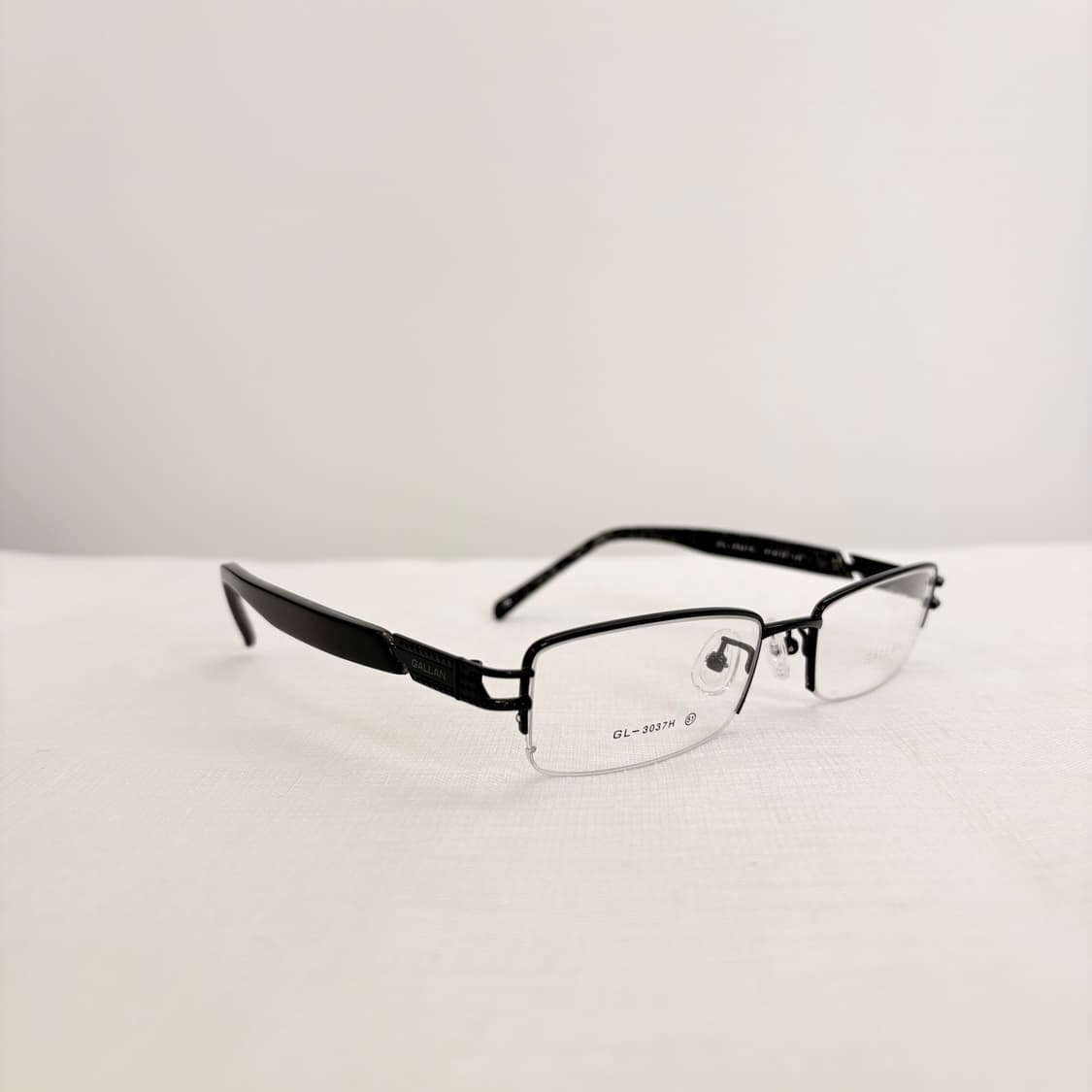 GALLAN 블랙 반무테 빈티지안경 상품이미지3