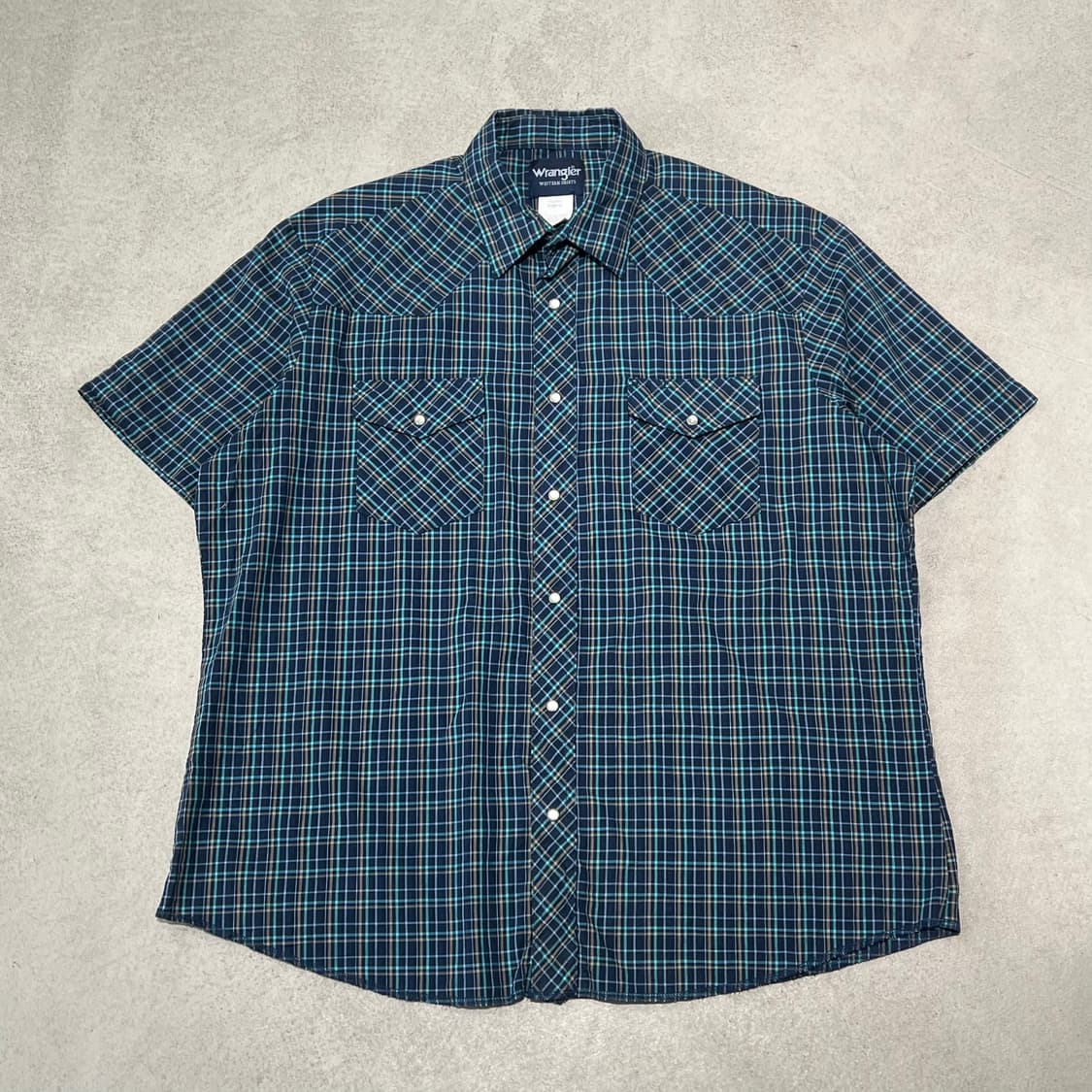 랭글러 투포켓 체크하프셔츠 s10515 상품이미지1