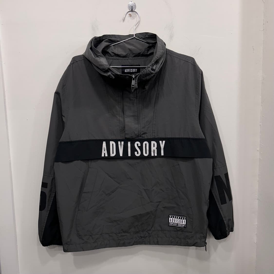 어드바이저리 배색 로고 나일론 후드 아노락 상품이미지2