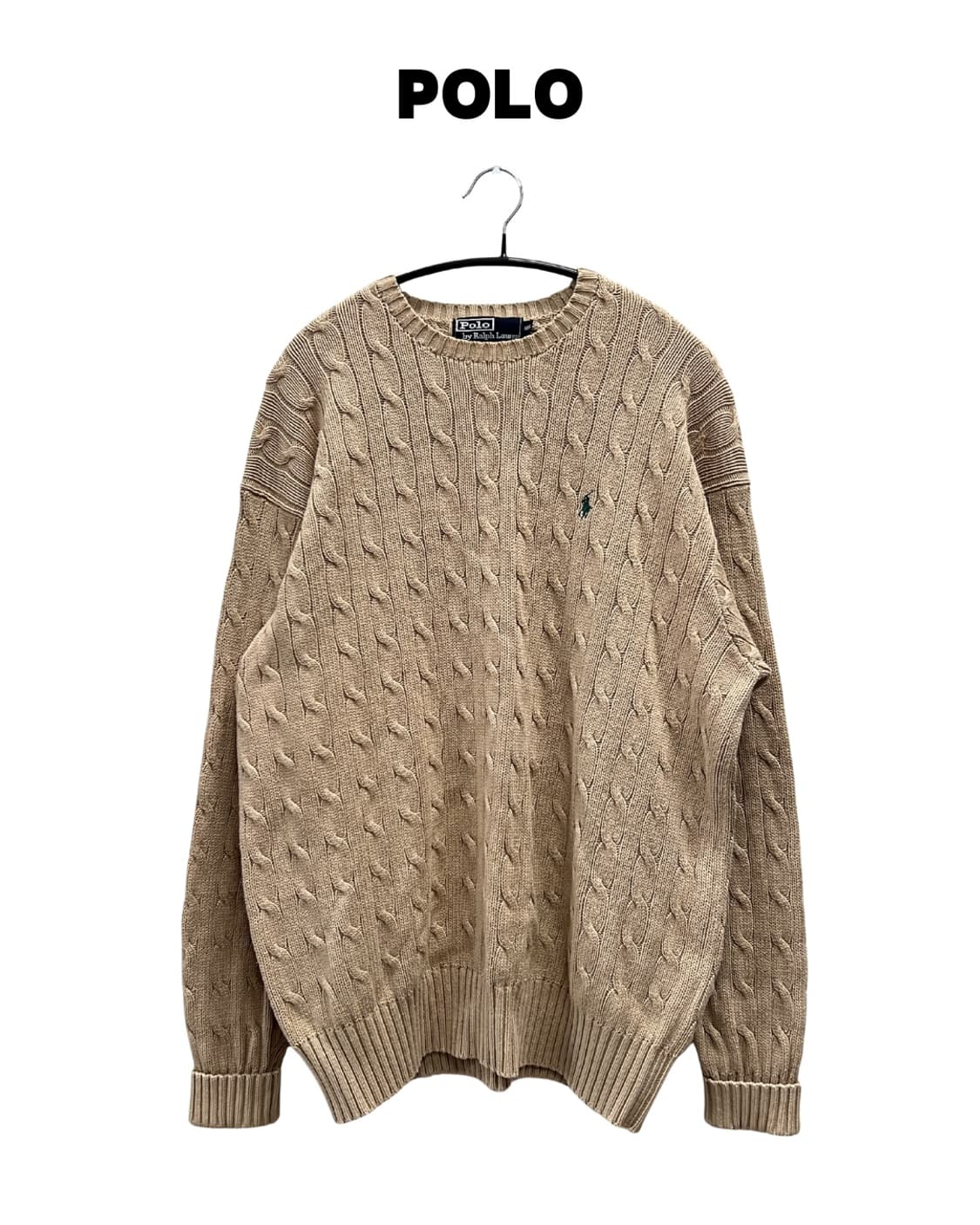 폴로랄프로렌 케이블 꽈배기 니트 오트밀 상품이미지1