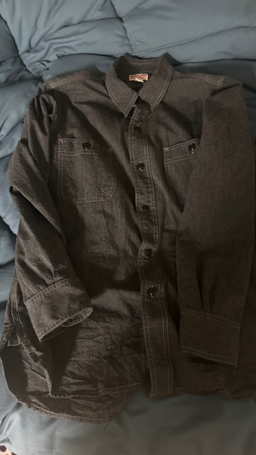 밀리토라 lot. 206 샴브레이 셔츠 그레이 14 1/2 상품이미지1