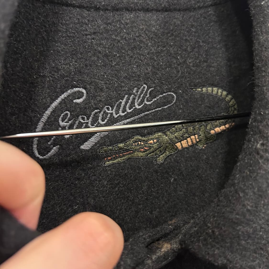 크로커다일 클래식 울 모직 히든버튼 하프코트 상품이미지3