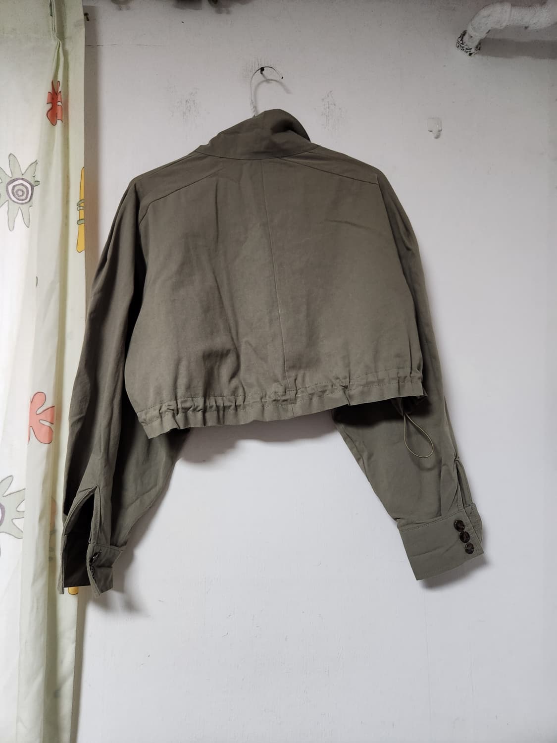 카키색 크롭 야상 점퍼 F(~77) 상품이미지4