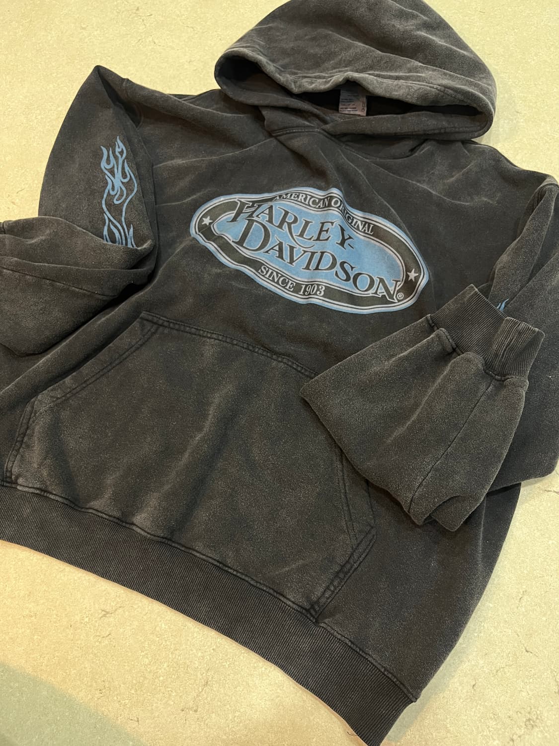 할리데이비슨 피그먼트 빈티지 후드티 상품이미지5