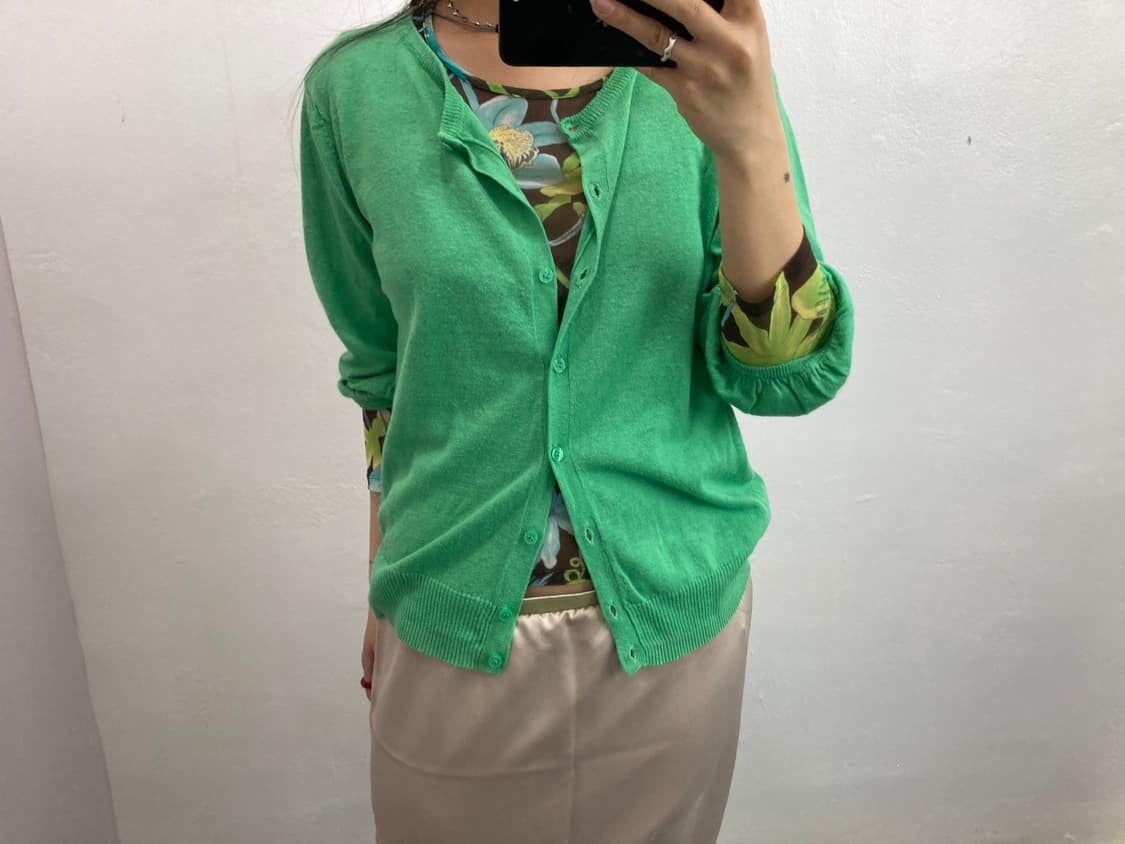 메쉬 플라워 긴팔티 상품이미지3