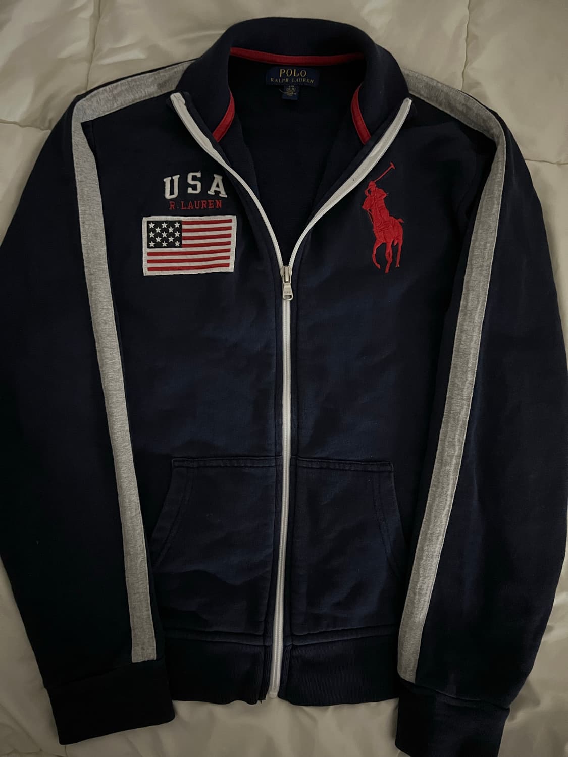 폴로 네이비 빅포니 성조기 집업  상품이미지4