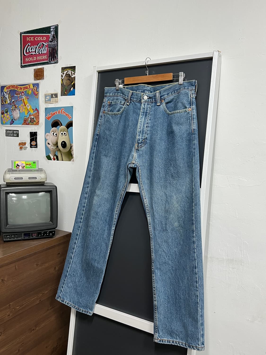 Levis 리바이스 505 와이드핏 데님 팬츠 상품이미지8