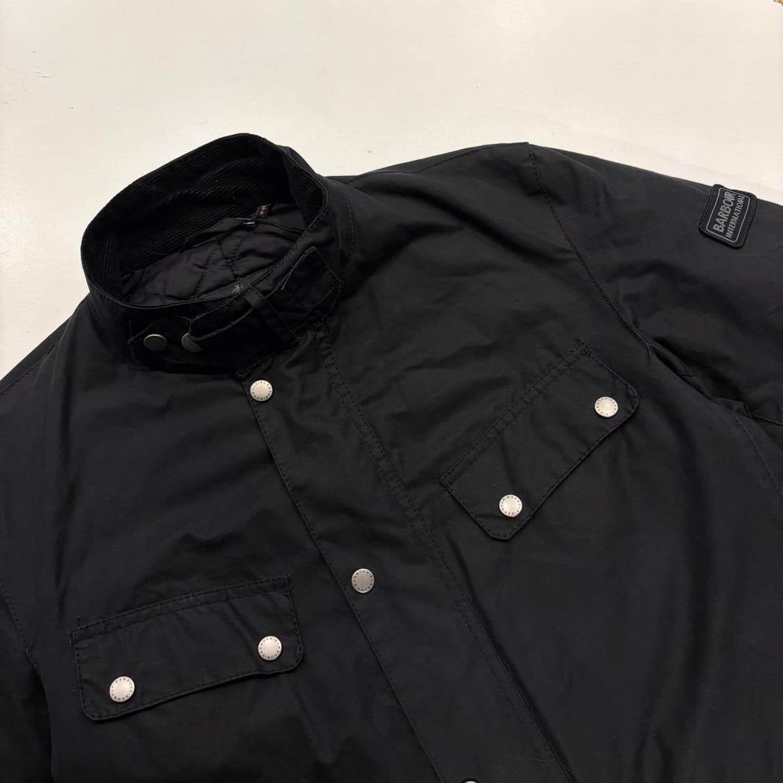 [M] 바버 듀크 왁스 인터내셔널 블랙 자켓 B270 상품이미지3