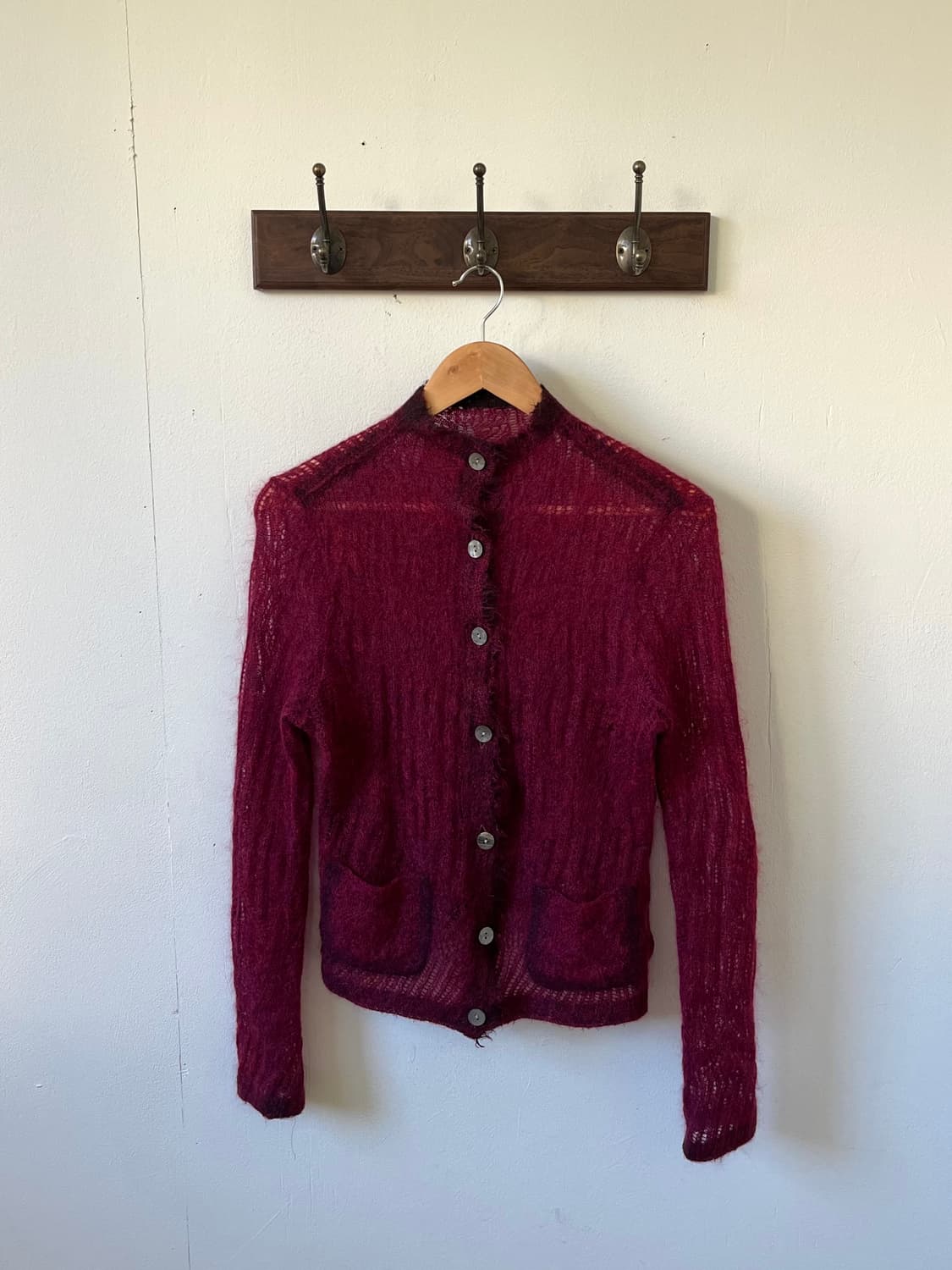 BLANCE 로즈 시스루 가디건 상품이미지1