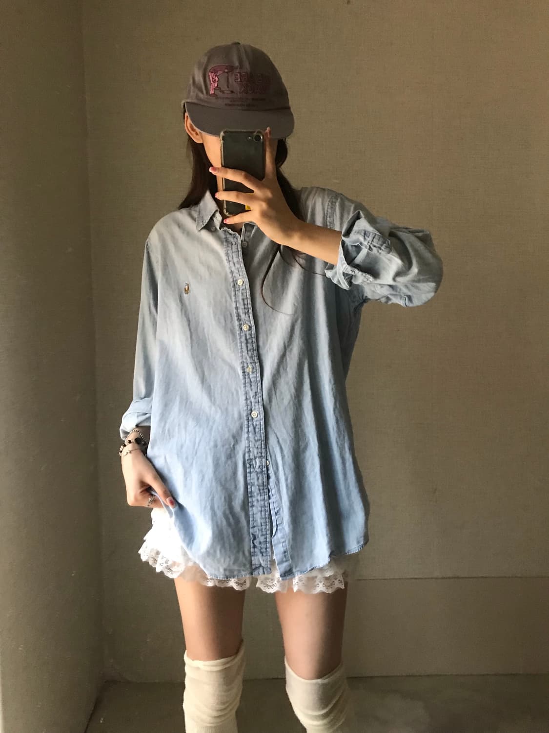 폴로 워시드 데님 셔츠 상품이미지1