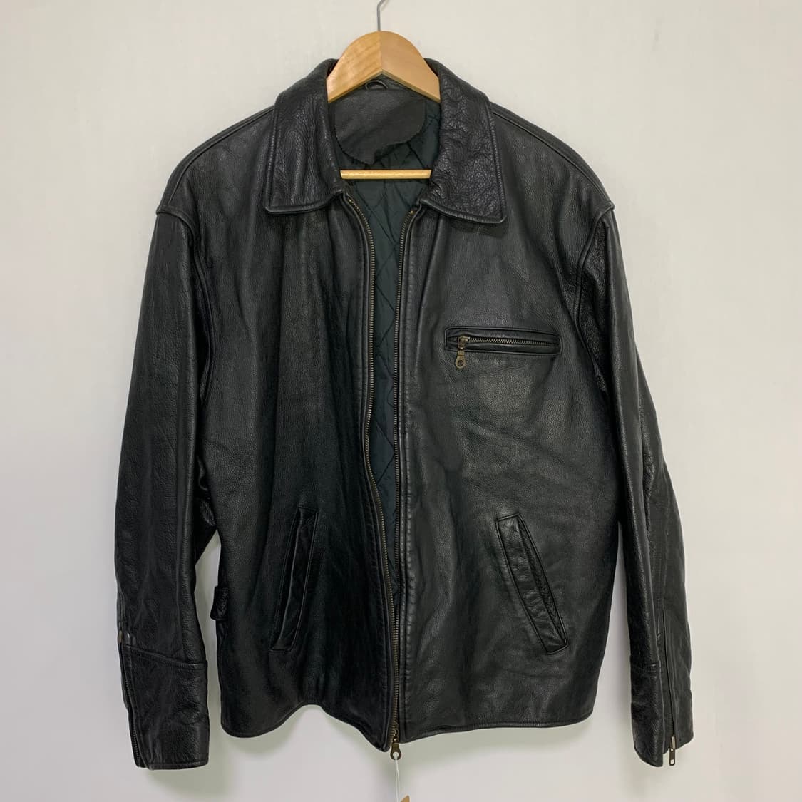 빈티지 지퍼 디테일 소가죽 리얼레더 자켓 00s 2010 상품이미지8