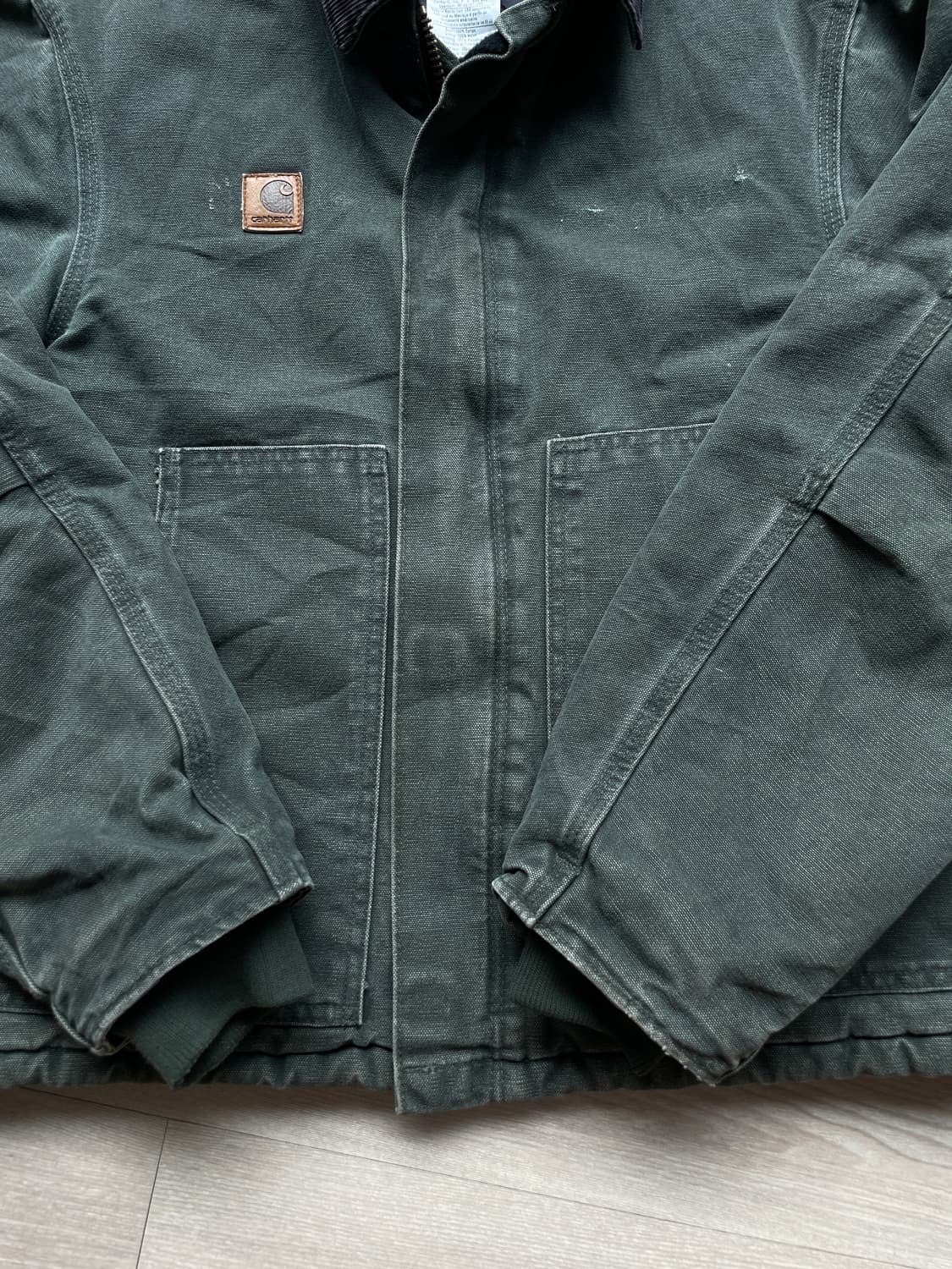 칼하트 J22 mos 모스 그린 디트로이트 아크틱 자켓 빈티지 상품이미지6