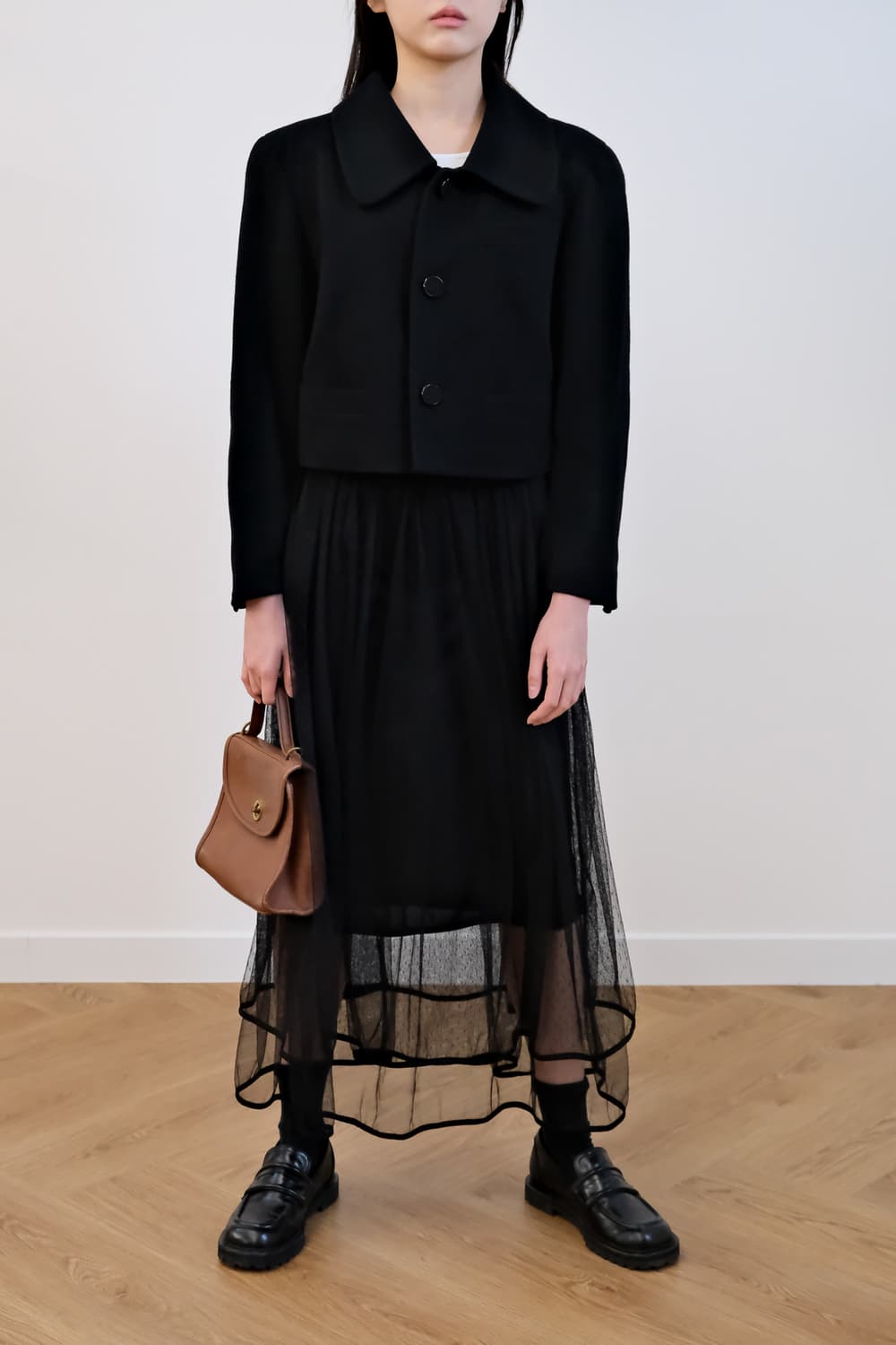 카라 버튼업 울 크롭 블레이저 95  상품이미지5