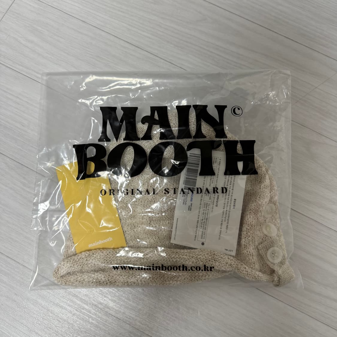 새상품) 메인부스 버튼 터번 비니 상품이미지2