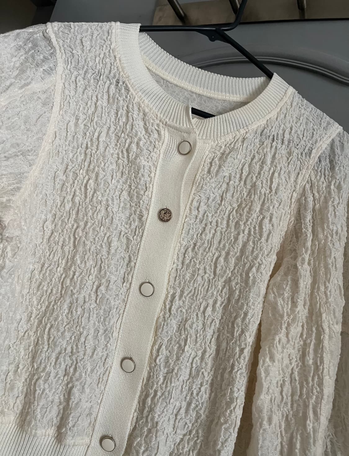 SJSJ 엠보 크링클 블라우스 가디건 호칭 76-90-155 상품이미지6