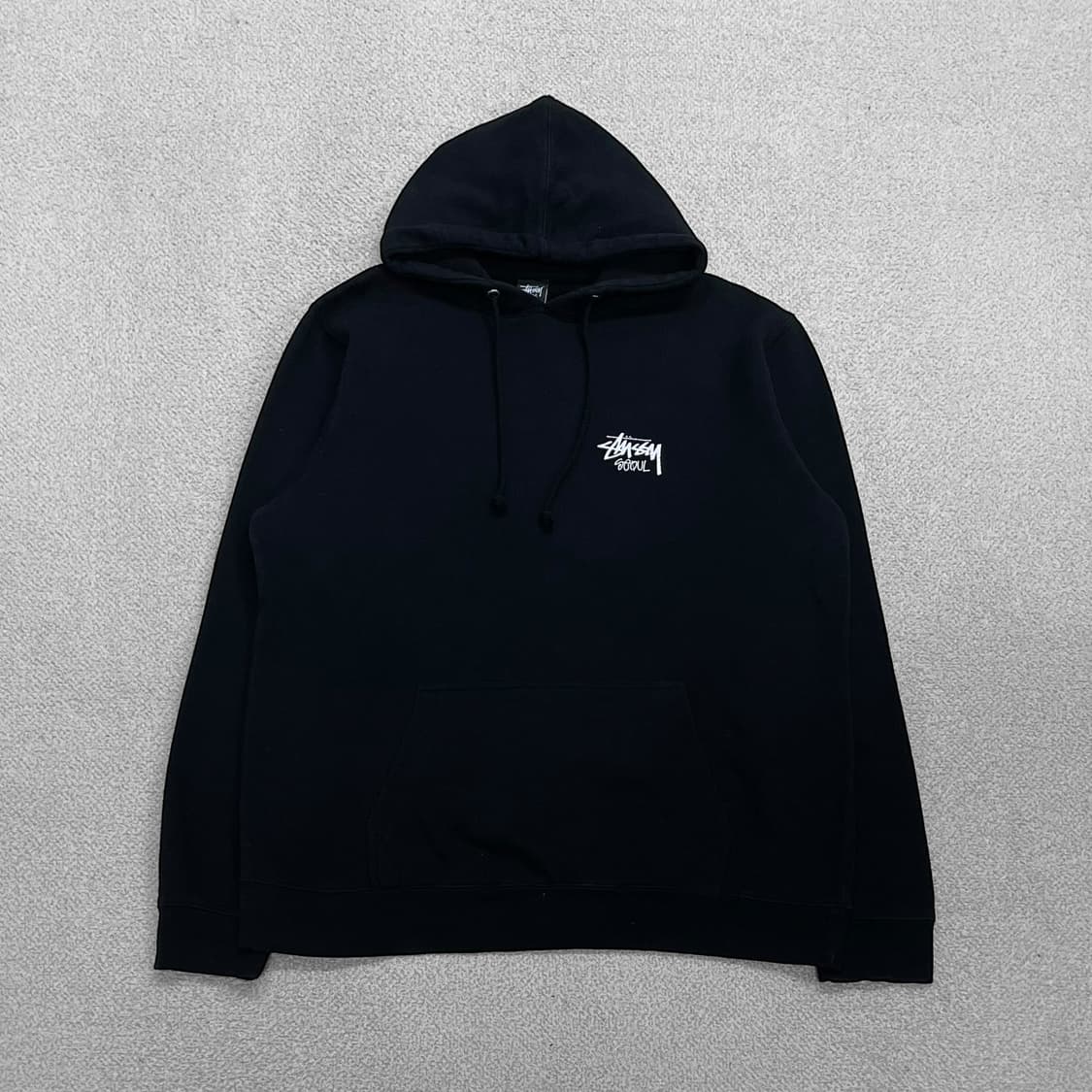 스투시 Stussy 00s 서울 스탁 로고 후드티 블랙 상품이미지2
