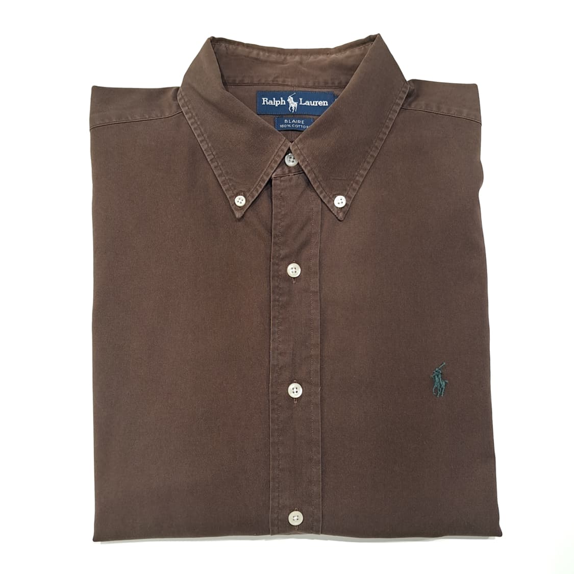 CL673 XL 폴로 90s 미국판 버튼다운 초코 브라운 셔츠 남방 상품이미지7