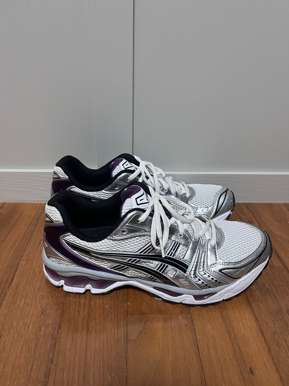 아식스 젤 카야노 14 화이트 다크 그레이프 상품이미지2