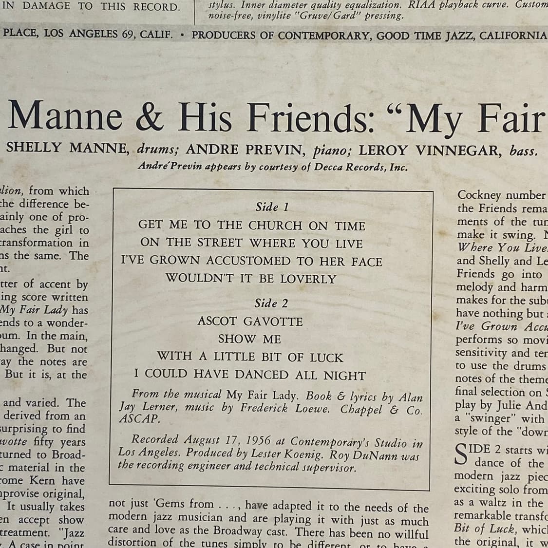 (수입중고LP-재즈) Shelly Manne & His Friends 상품이미지8