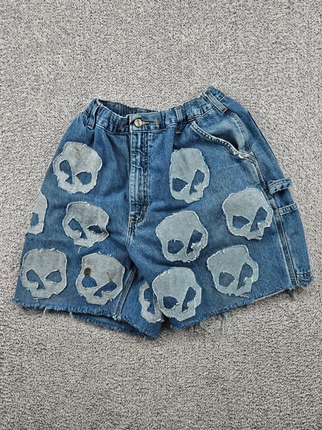 칼하트X할리데이비슨 커스텀 데님 쇼츠 반바지 (42"추정) / 11646 상품이미지1