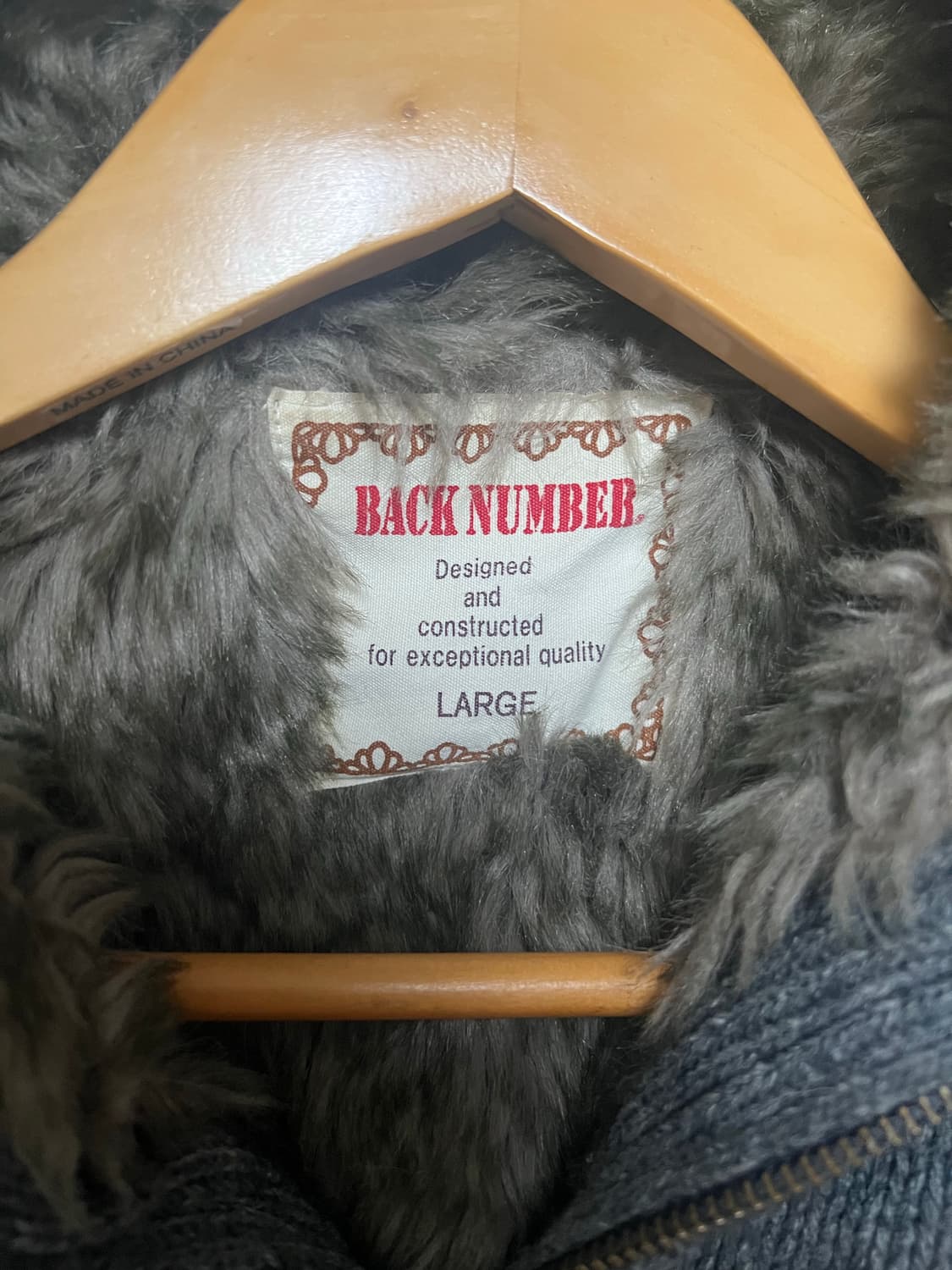 Black number 퍼 니트집업 상품이미지2