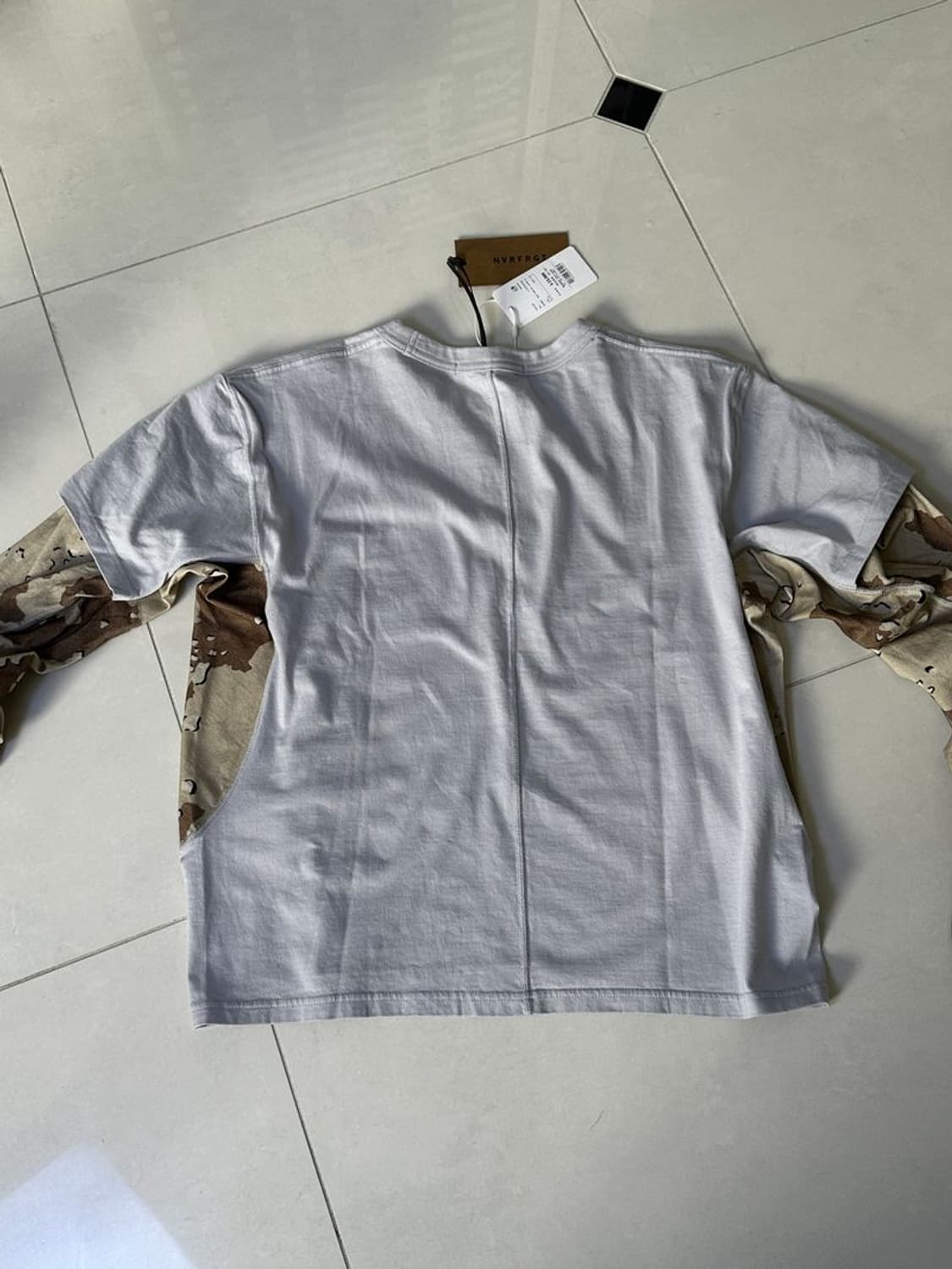 NVRFRGT PANELED LAYERD SLEEVE TEE 상품이미지6