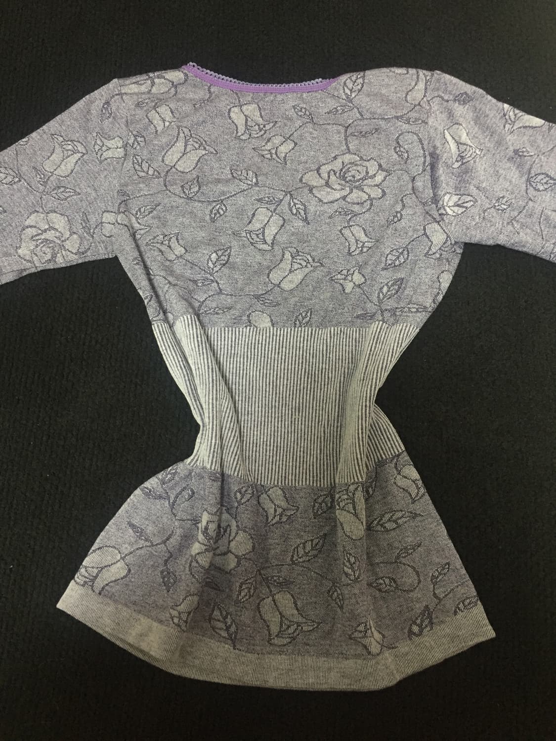 빈티지 보라 롱슬리브 티셔츠 2-way 상품이미지2