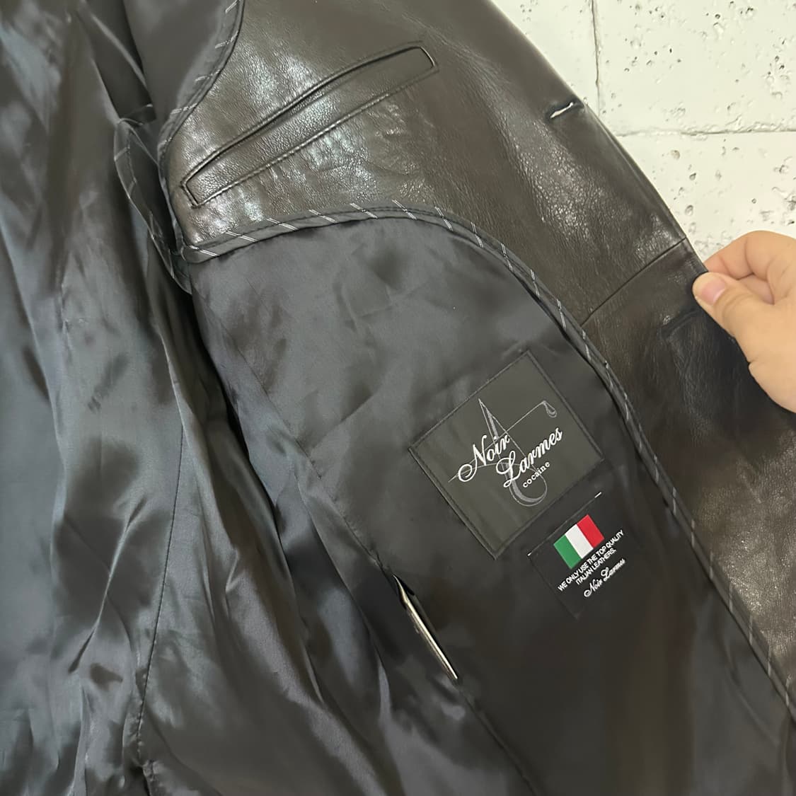 50 느와르 라르메스 양가죽 블레이저 블랙 상품이미지4