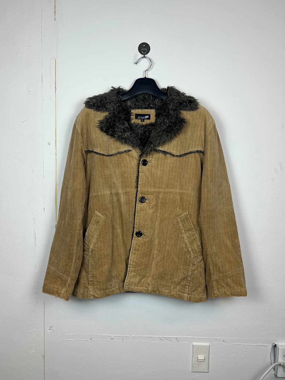 JPN DOC HOUSE 베이지 코듀로이 인조퍼 자켓 L  상품이미지1