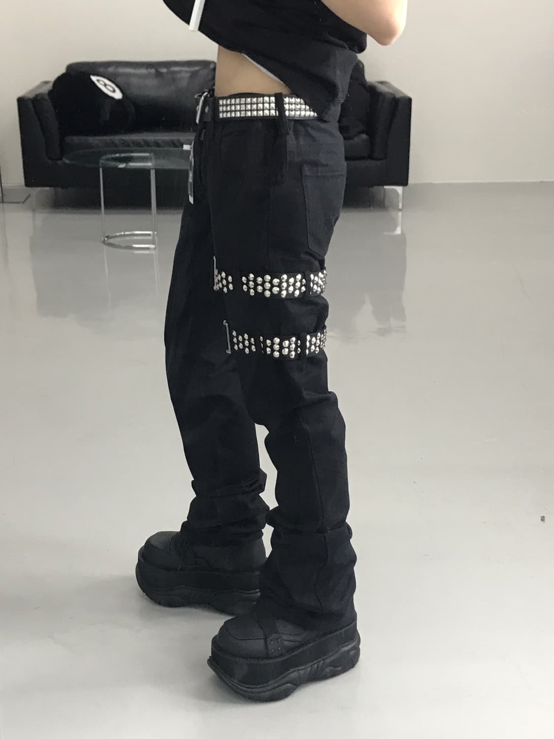 Jpn black belt detail pants 상품이미지2