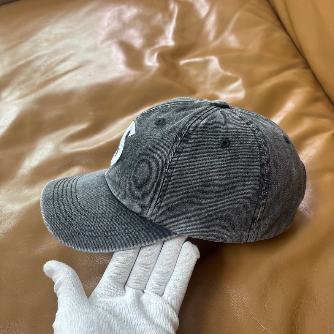 슈프림 S로고 6패널 볼캡 모자 20ss 피그먼트 블랙 상품이미지5