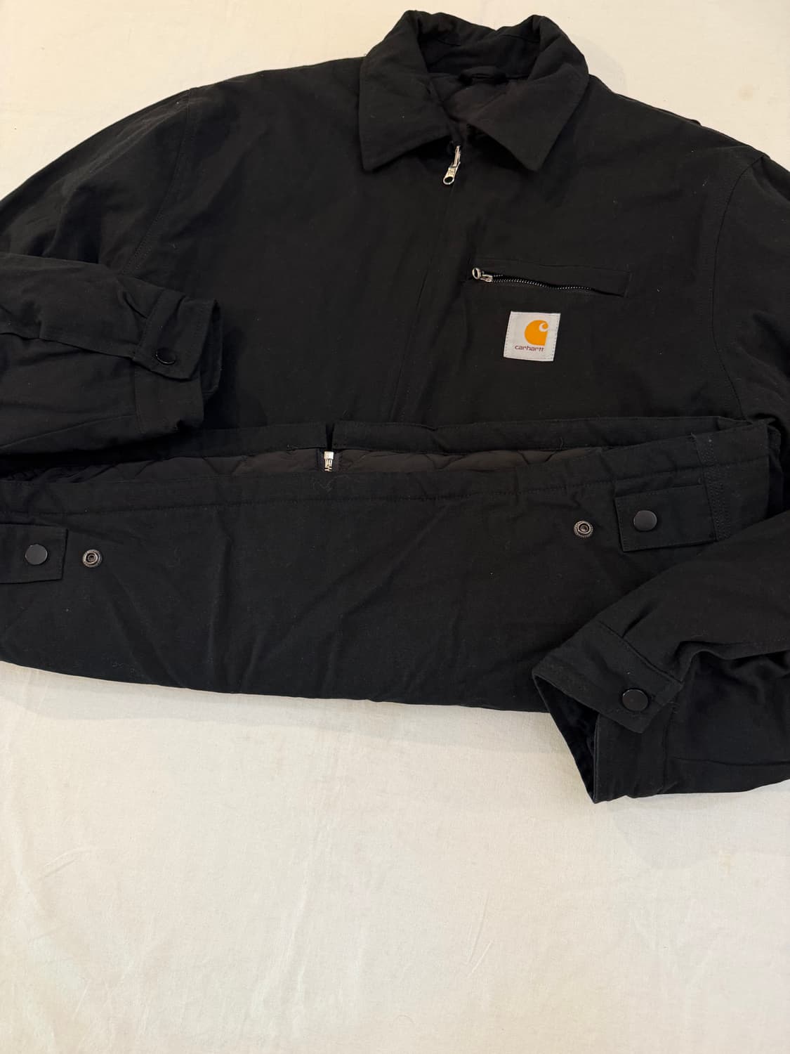 칼하트 WIP 디트로이트 마데라 리버시블 퀼팅 워크자켓 블랙 상품이미지5